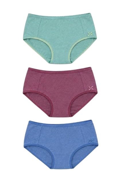 Women's Cotton Panty Pack of 3 Soft Stretchable Mid Rise Briefs Comfortable Breathable Innerwear for Women |Skin Friendly Underwear-image-48