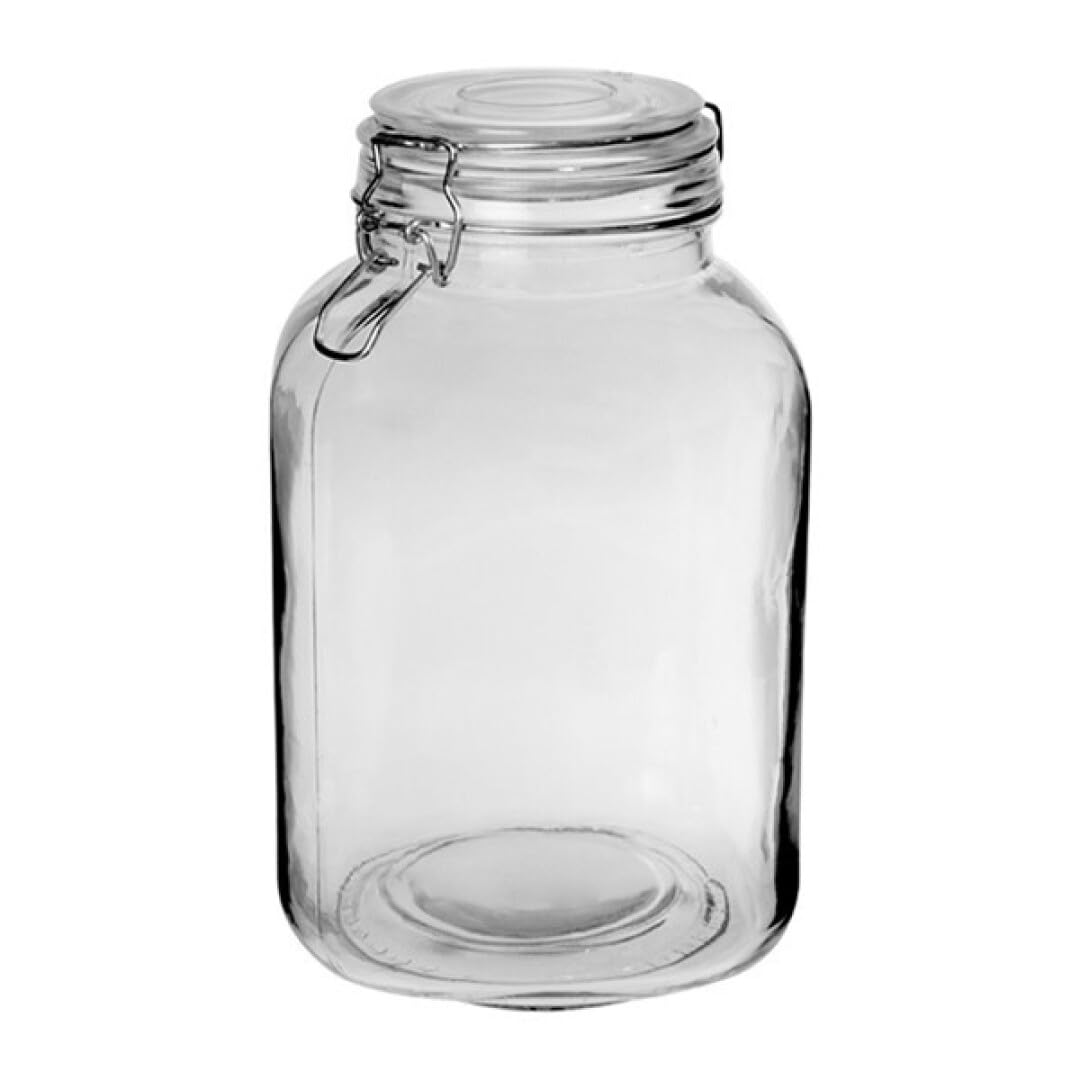 2 x Tarro Hermético Vidrio - Envio 24 h - Tarro o Tarrina de Cristal con Tapa hermetica (E - 1,5 L)