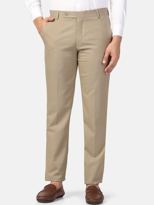 Image of Jack and Jini Formal Pant for Men. Regular Fit, Lightweight, Flat Front, Premium Cotton Polyester Blend Fabric. Office, Party and Casual Wear. Non Stretchable.