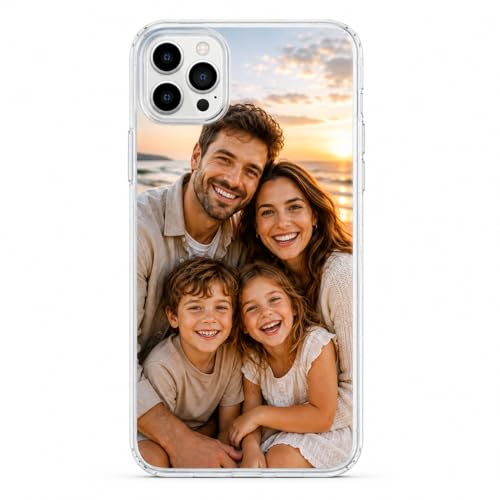 Coque Personnalisée Compatible iPhone 11 à 17 Pro et Pro Max et Samsung Galaxy S22 à S25.Coque Personnalisable avec Votre Image...