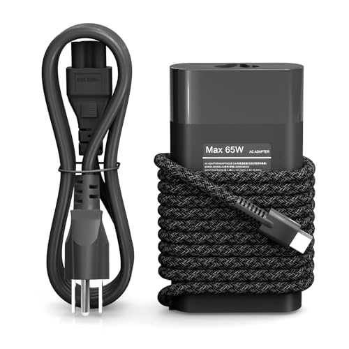 Image of Dzytnsy New Slim 65W USB C Laptop Charger for HP Omnibook,Chromebook,Spectre,Envy,Zbook,ProBook,Elitebook x360,Pavilion Elite x2, Replacement for HP Laptop Charger