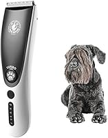 Anera Elektrischer Haustier-Haarschneidemaschine, LED-Display, 2000 mAh, Lithium-Akku, wiederaufladbar, kabellos,...