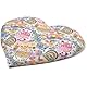 GIRAFFENLAND Leinsamenkissen Herz ca. 30x25cm - Bio Stoff Flower Power - Wärmekissen - Körnerkissen für Mikrowelle und Backofen