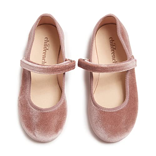 Mary Jane Shoes for Girls – Classic & Comfortable Dress Shoes for Toddlers & Kids – Perfect Flats for School, Play, and Special Occasions (Velvet)