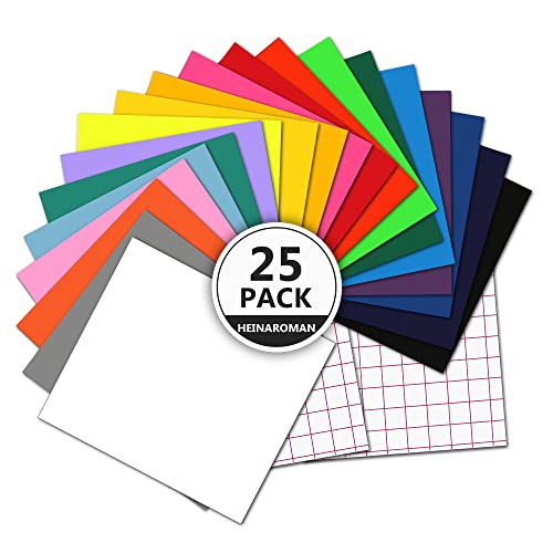 25 Pezzi Fogli Permanenti in Vinile con Retro