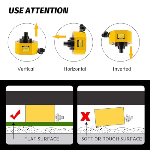 Image of NEWTRY 100 ton Low Profile Hydraulic Jack Porta Power Kit + CP-700 Manual Hydraulic Hand Pump Multi Section Jack, 2.72 inch Stroke Industrial Mini Hydraulic Cylinder