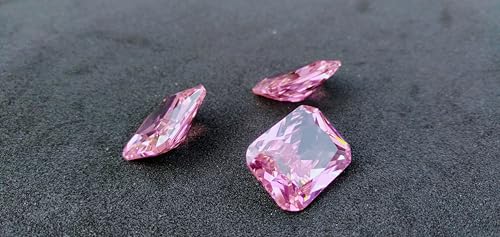 Oxyde de zirconium cubique rose diamant synthétique octogonal pour création bijoux - 5
