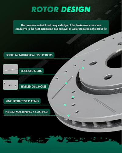 Image of SCITOO Brake Kits Front Rear Brake Rotors Brake Pad:53050;D1326;53051;D1273 | Fit For Chrysler For Town & Country 2008-2012,For Dodge For Grand Caravan 2008-2012,For Journey 2009-2012