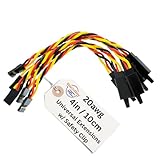 BackBayRC - 4in 20awg Male/Female w/Clip Universal Servo Extension - 5 Pack