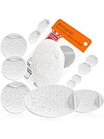 aZengear Selbstklebende Reparaturflicken – wasserdicht, reißfest sowie kälte- und hitzebeständig, aus Polyester zum Flicken von Daunenjacken, Schuhen, Zelten (11 Stück, Transparent)