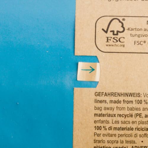 rouleau de 25 Sacs poubelle recyclés pour charges lourdes TSP 120L - fabriqués à partir de matériaux 90% recyclés (PE) - certifiés Ange Bleu - extrêmement résistants à la déchirure (70 µm) – vue 5