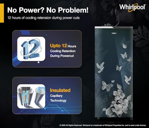 Image of Whirlpool 207 L 5 Star Glassdoor Icemagic Pro Inverter Direct-Cool Single Door Refrigerator (230 IMPRO GD PRM 5S Inv Silvia)