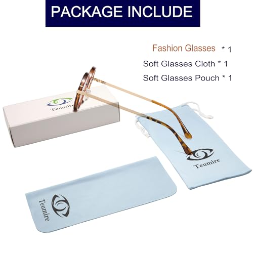 Image of Classic Round Glasses for men women Circle Blue Light Eyeglasses Hippie Style Non Prescription Eyewear