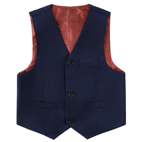 Kids Vest for Boys 3 Button Formal Suit Vest