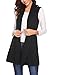 Produktbild MAXMODA Strickjacke Damen Ärmellos Mantel Lang Jacke Weste mit Seitentasche für Sommer und Herbs,A-schwarz,XL