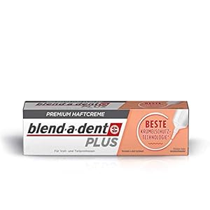 Blend-a-dent 8001090343857 Plus Premium zelfklevende crème kruimelbescherming,40 g (12er-pakket)