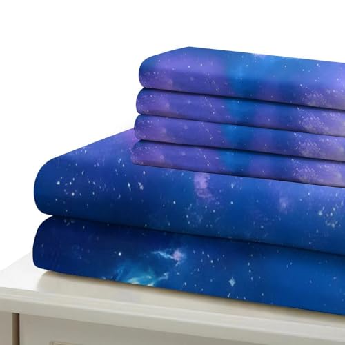 Parure de lit microfibre de qualité supérieure décor galaxie 3D