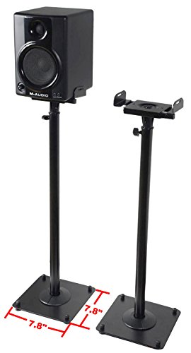 VideoSecu 2 Heavy Duty PA DJ Club Adjustable Height Satellite Speaker Stand Mount - Extends 26.5