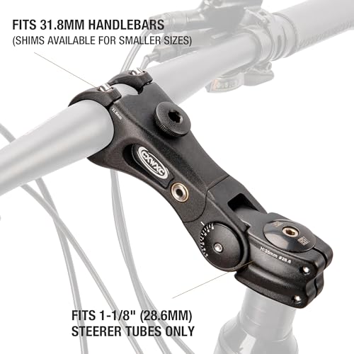 CXWXC Suspension Bike Stem - 100/135mm Bike Stem Riser for Handlebar - ShockStop Bike Handlebar Riser Extender for Mountain Gravel Road City Bicycle (31.8 x 135mm)