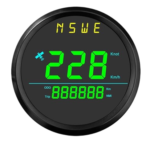 85MM GPS Xs[h[^[Q[W O[ bh zCg LED obNCg Ih[^[ GPS Aeit mbg KM/H bg {[g }p fW^Xs[h[^[(BN-Green LED)