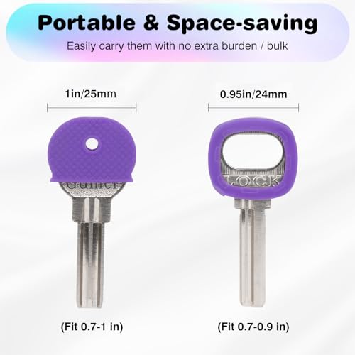 image for GoorDik 20 Pack Key Color Caps Covers Tags, Soft Rubber Key Identifier