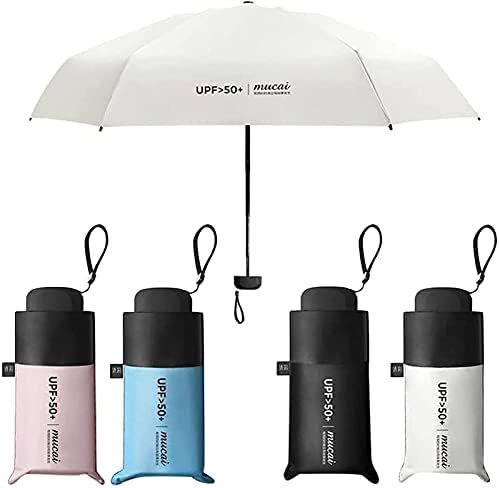 OAICIA Folding Umbrella, Mini Umbrella Windproof Portable Compact Umbrella UV Protection Lightweight Strong Sturdy Reinforced Umbrella for Mens Women 