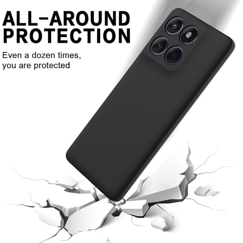 Image of Back Cover for Motorola Moto Edge 60 Pro 5G | Full Camera Protection | Premium Liquid Silicon Case | Flexible Bumper Case for Motorola Moto Edge 60 Pro 5G (Black)