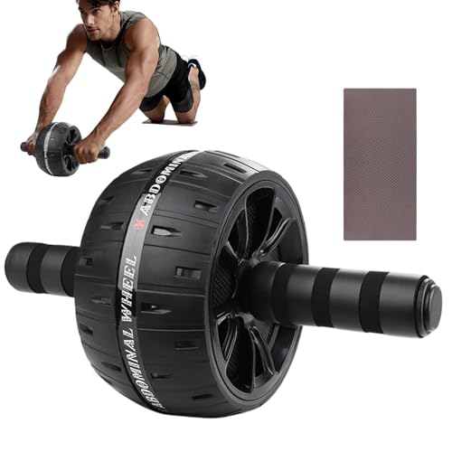 Rueda Ab, Rueda Abdominal | Rodillo de entrenamiento abdominal con rodilleras - Equipo de entrenamiento de fuerza central, máquina abdominal para el hogar y el gimnasio