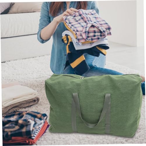 Generic Weekender Bag Large Storage Bags Canvas Travel Luggage Bag for Clothes and Bedding3