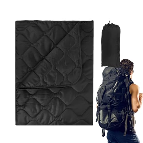 Yiurse Coperte da campeggio per la stagione fredda,Coperta da campeggio | Coperta da viaggio per esterni ripiegabile e antivento | Trapunta calda multifunzionale per la stagione fredda, trapunta