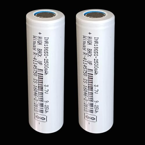 Image of Rechargeable Batteries Winway 3.7 Volt 2500 Mah Lithium-Ion Batteries Li-Ion Batteries Rechargeable Battery Light, Bluetooth Speaker, Trimmer, Battery Student Project (2, Pack of 2)