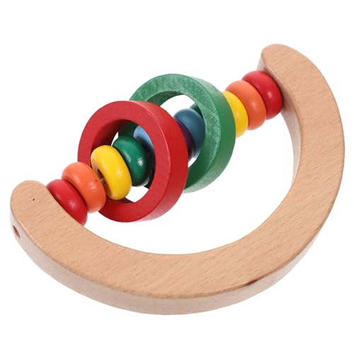 Vaguelly 木製ガラガラ ガラガラのおもちゃ 木製のガラガラ掴みおもちゃ ウッドハンドガラガラ 木のガラガラ 木製の幼児用ガラガラ 赤ちゃんの手ガラガラ 木製のガラガラ