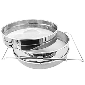 Stainless Steel Honey Strainer, Double Sieve Honey Filter, Honey Extractor Equipment for 5 Gallon Bucket Honey,Beekeeping Equipment Tools