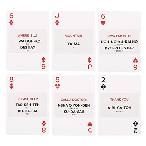 Lingo Japanese Flashcards | Best Playing Cards For Beginners To Learn Japanese Vocabulary & Pronunciation In A Fun & Easy Way | 54 Useful Phrases On Unique Flashcards To Help You Pick Up A Language #TOP7