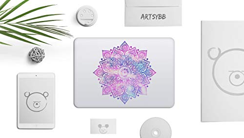 Mandala Laptop Sticker Decal - Removable Waterproof Vinyl Decals Stickers - Mandalas Purple Blue Sticker Night Sky Partial Skin Compatible With Computer Macbook Air Pro 13 15 Inch Mac Retina - Artsy Zen Decorative Sticker By Artsybb #TOP2