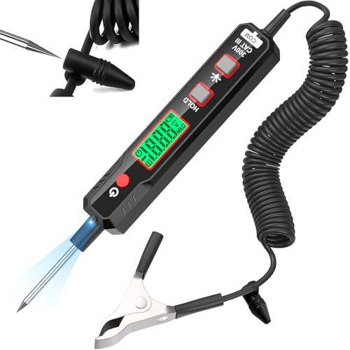 YOJOCK Spannungsprüfer kfz Smart Circuit Tester 0 8V-100V DC Digital Prüflampe kfz Automotive Kontinuität Test Elektrische Tester Auto Sicherung Tester mit Taschenlampe für Autobatterie