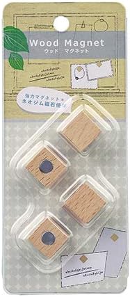 Wood Magnets, WMG-102NM, Square, Set of 4