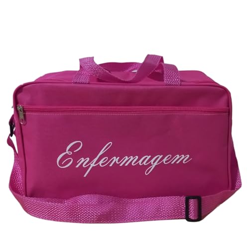 Bolsa Enfermagem com Alça de Mão e Ombro Rosa