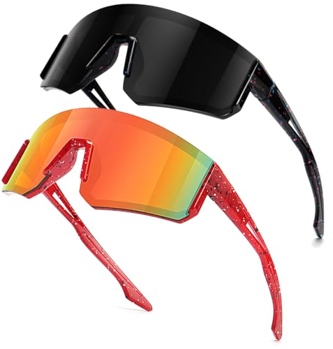 SEKKAF Gafas de sol de béisbol para niños y niñas de 6 a 12 años, sóftbol, ciclismo, deportes, montura ligera