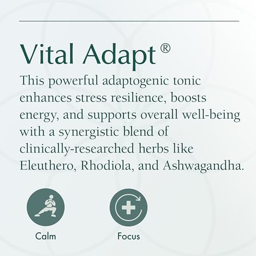 Image of Natura Health Products Vital Adapt Supplement - Daily Nourishing Adaptogenic Tonic for Endocrine Function Support - Featuring Rhodiola, Ashwagandha, Cordyceps, Reishi (4 Fluid oz)