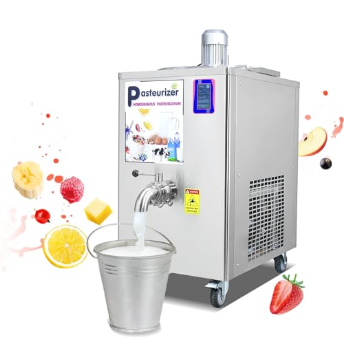 Kolice Commercial Automatic Pasteurizer with Refrigeration Function, Blending Mixing Function, Automatic Pasteurization Machine for Milk, Juice, Beer, Ice Cream Mix-36L BIG cylinder (220V, 60Hz)