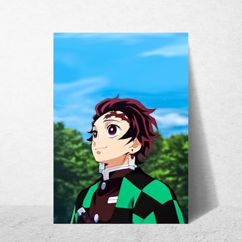 Image of Tanjiro Kamado Poster | Demon Slayer Anime - kimetsu no yaiba | Laminated | For Wall, Office and Home Decor | A3 and A4 Sizes (A3 Large, 1)