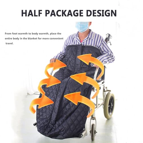 Poncho d'hiver pour fauteuil roulant et couverture chaude handicapés - 4