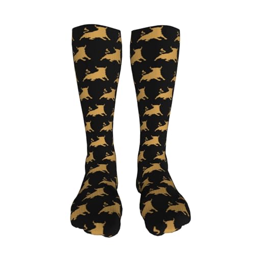 NUSDB Spanish Bull Casual Long Socks for Men's and Women's Winter Warm