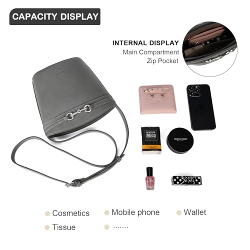 Gladdon Small Crossbody Purses for Women Mini Bucket Shoulder Bags PU Leather Clutch Bag3