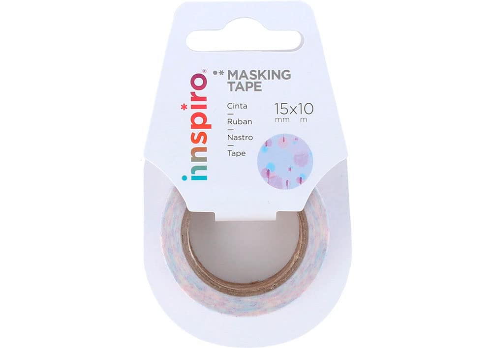 INNSPIRO Taśma maskująca Washi deco 15mm.x10m. Seria kwiatowa, Wielu