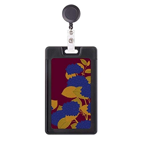 Porte-badge enrouleur japonais avec cordon rétractable bleu doré