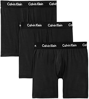 Calvin Klein Men's Underwear Body Modal Boxer Briefs 3 Pack, Black/Black/Black, Medium