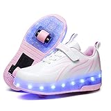 --- Potete pop-up e nascondere il rullo da un pulsante al tallone. Quindi è possibile utilizzare questo sia di pattini a rotelle scarpe e scarpe normali sportive. Queste scarpe pattini sono ottimo- comodo stile elegante IDONEITÀ troppo ..