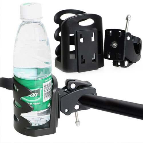 RICKYZHU Universal Motorcycle Bicycle Adjustable Cup Holder Handlebar 360º